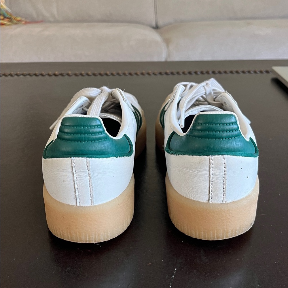 adidas Samba Cream White Green Sneakers - Picture 4 of 5